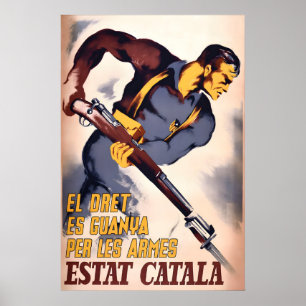 Spanischer Bürgerkriegsposter Propaganda des katal Poster