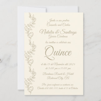 Spanischer Champagne Twins Quince Skater Butterfly Einladung