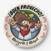 Spanischer Charakter Buen Provecho Party Goods Pla Pappteller (Vorderseite)