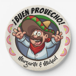 Spanischer Charakter Buen Provecho Party Goods Pla Pappteller