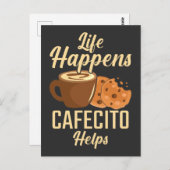 Spanischer Coffee-Cafeteria Cekitie Coffein Liebha Postkarte (Vorne/Hinten)