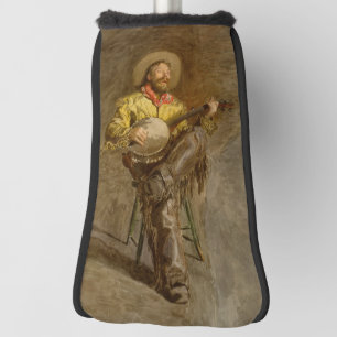 Spanischer Cowboy singt Trail Song mit Banjo-Spiel Golf Headcover