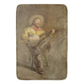 Spanischer Cowboy und Banjo Playing Trail Song Badematte (Vorderseite Vertikal)
