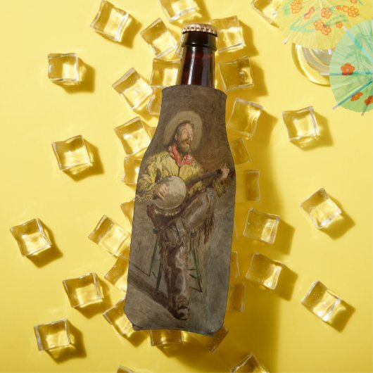 Spanischer Cowboy und Banjo Playing Trail Song Flaschenkühler (In Situ Sommer)