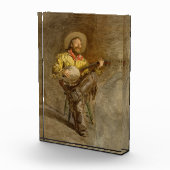 Spanischer Cowboy und Banjo Playing Trail Song Fotoblock (Rechts)