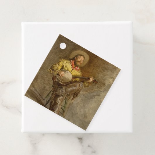 Spanischer Cowboy und Banjo Playing Trail Song Geschenkanhänger (Beispiel)