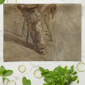 Spanischer Cowboy und Banjo Playing Trail Song Geschirrtuch (Gefaltet)