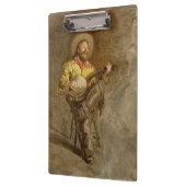 Spanischer Cowboy und Banjo Playing Trail Song Klemmbrett (Links)