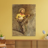 Spanischer Cowboy und Banjo Playing Trail Song Leinwanddruck (Insitu (Wohnzimmer))