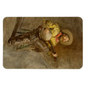 Spanischer Cowboy und Banjo Playing Trail Song Magnet (Horizontal)