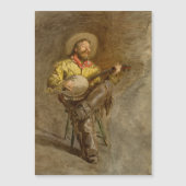 Spanischer Cowboy und Banjo Playing Trail Song Magnetkarte (Vorderseite)