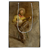 Spanischer Cowboy und Banjo Playing Trail Song Mittlere Geschenktüte (Rückseite)