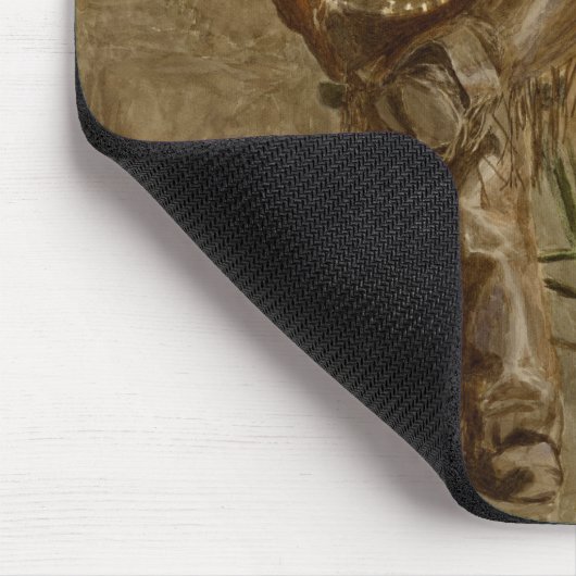 Spanischer Cowboy und Banjo Playing Trail Song Mousepad (Ecke)