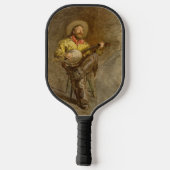 Spanischer Cowboy und Banjo Playing Trail Song Pickleball Schläger (Rückseite)