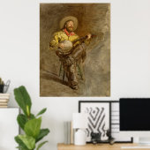 Spanischer Cowboy und Banjo Playing Trail Song Poster (Heimbüro)