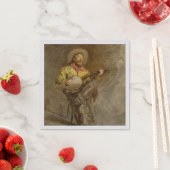 Spanischer Cowboy und Banjo Playing Trail Song Serviette (Beispiel)