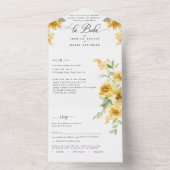 Spanischer Eleganter Gelber Blumenzwiebeltester UA All In One Einladung (Innen Boden)