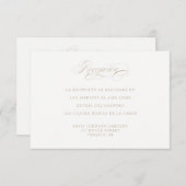 Spanischer Empfang und Anweisungen Begleitkarte (Vorne/Hinten)