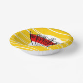 Spanischer Fan Birthday Pappteller (Gewinkelt)
