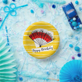 Spanischer Fan Birthday Pappteller (Party)