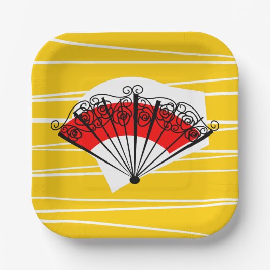 Spanischer Fanplatz Pappteller (Vorderseite)