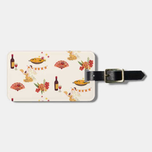 Spanischer Fiesta-Stil Gepäckanhänger (Vorderseite horizontal)