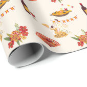 Spanischer Fiesta-Stil Geschenkpapier (Rolleneckpunkt)