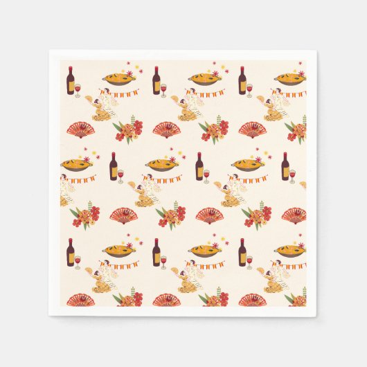 Spanischer Fiesta-Stil Serviette (Vorderseite)