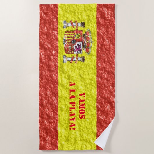 Spanischer Flaggen-Entwurf Strandtuch (Vorderseite)