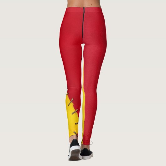 Spanischer Flaggenentwurf Leggings (Rückseite)
