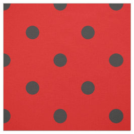 Spanischer Flamenco roter schwarzer Polka Dot Stoff