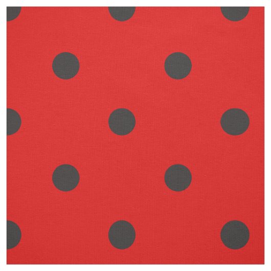 Spanischer Flamenco roter schwarzer Polka Dot Stoff (Muster)