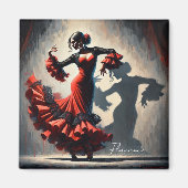 Spanischer Flamenco-Tänzer Magnet (Vorne)