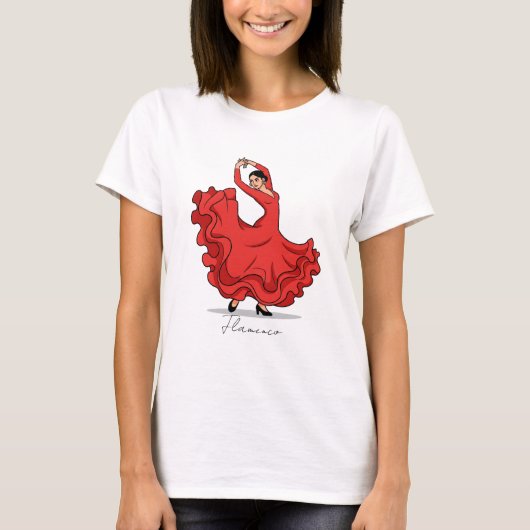 Spanischer Flamenco-Tänzer T-Shirt (Vorderseite)