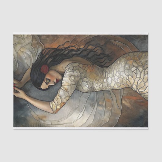 Spanischer Flamingo Dancer Decoupage Seidenpapier (Vorderseite)