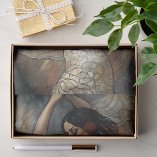 Spanischer Flamingo Dancer Decoupage Seidenpapier (Geschenk)