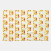 Spanischer Flan aus glattem und cremigem Karamell Geschirrtuch (Horizontal)