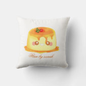 Spanischer Flan aus glattem und cremigem Karamell Kissen (Rückseite)