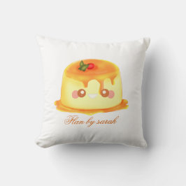 Spanischer Flan aus glattem und cremigem Karamell Kissen