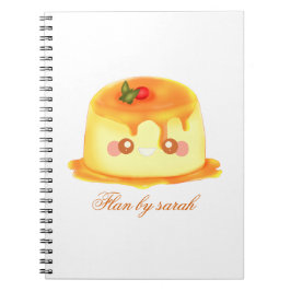 Spanischer Flan aus glattem und cremigem Karamell Notizblock