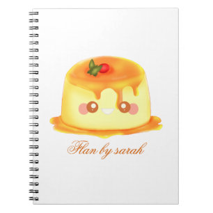 Spanischer Flan aus glattem und cremigem Karamell Notizblock