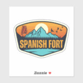 Spanischer Fort, Alabama Aufkleber (Blatt)