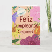 Spanischer Frühlingspark Große Blume Gerne zum Geb Karte (Vorderseite)