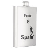 Spanischer Fußball, anpassbar Flachmann (Rechts)