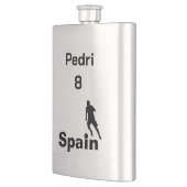 Spanischer Fußball, anpassbar Flachmann (Links)