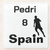 Spanischer Fußball, anpassbar Glasuntersetzer (Vorderseite)