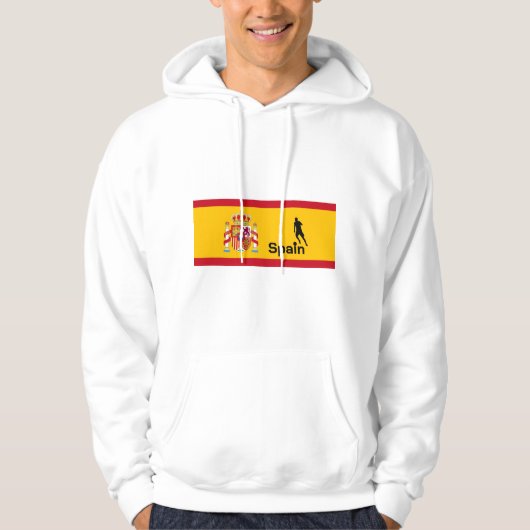 Spanischer Fußball, anpassbar Hoodie (Vorderseite)