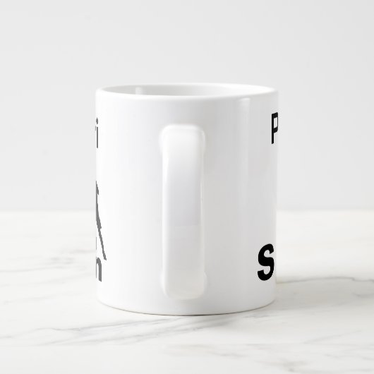 Spanischer Fußball, anpassbar Jumbo-Tasse (Rückseite)