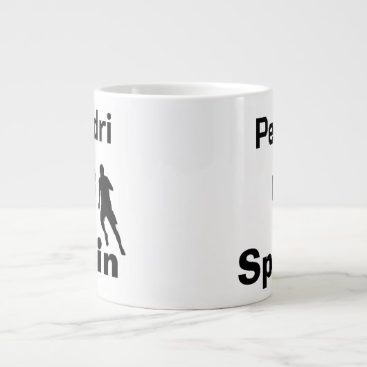 Spanischer Fußball, anpassbar Jumbo-Tasse (Vorderseite)