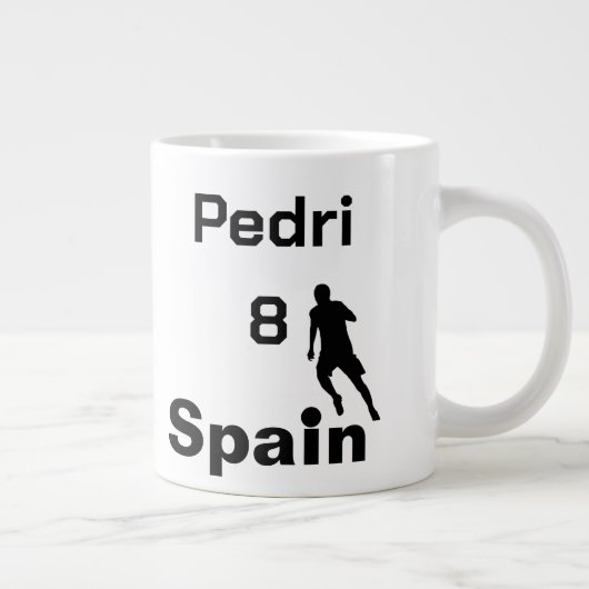 Spanischer Fußball, anpassbar Jumbo-Tasse (Rechts)